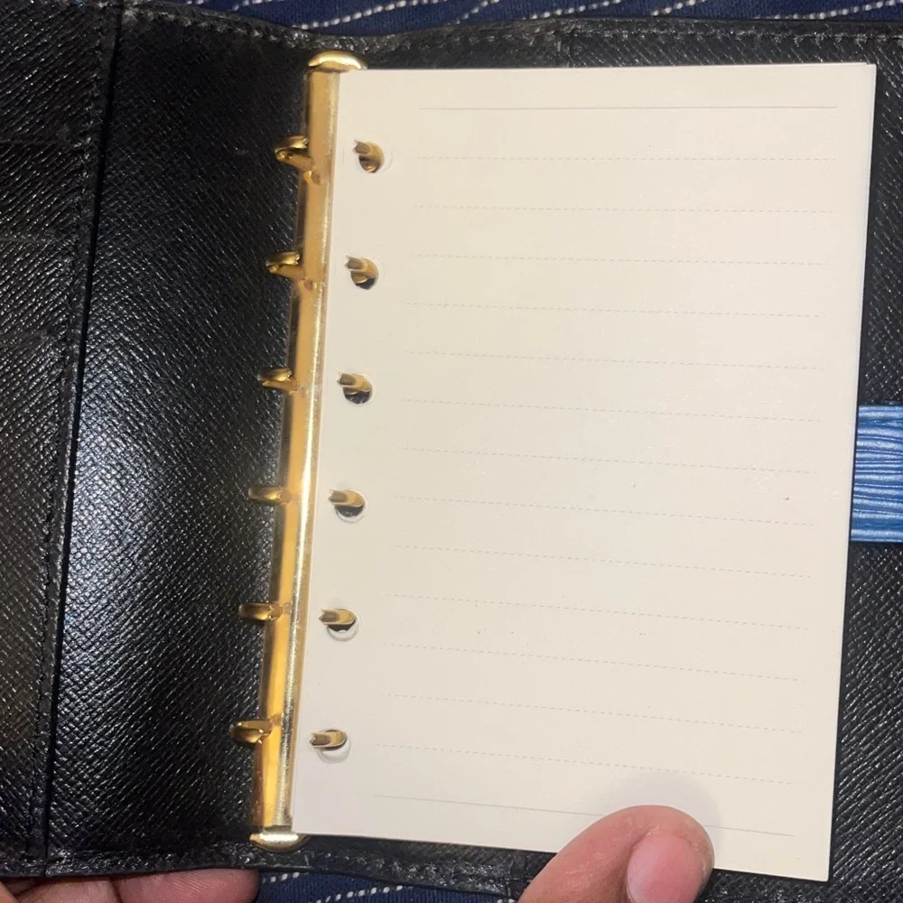 Authentic Vintage Epi Louis Vuitton PM Vibrant Blue Textured Agenda 6 Rings - Picture 7 of 12